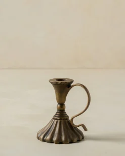 VND8923 HOME DÉCOR Anna Antique Brass Taper Holder