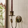 VND6628 Quality Products of India Antique Brass Forged Tulip Wall Sconce
