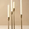 VND7974 Guru Creations Antique Brass Gatecrest Multi Taper Holder