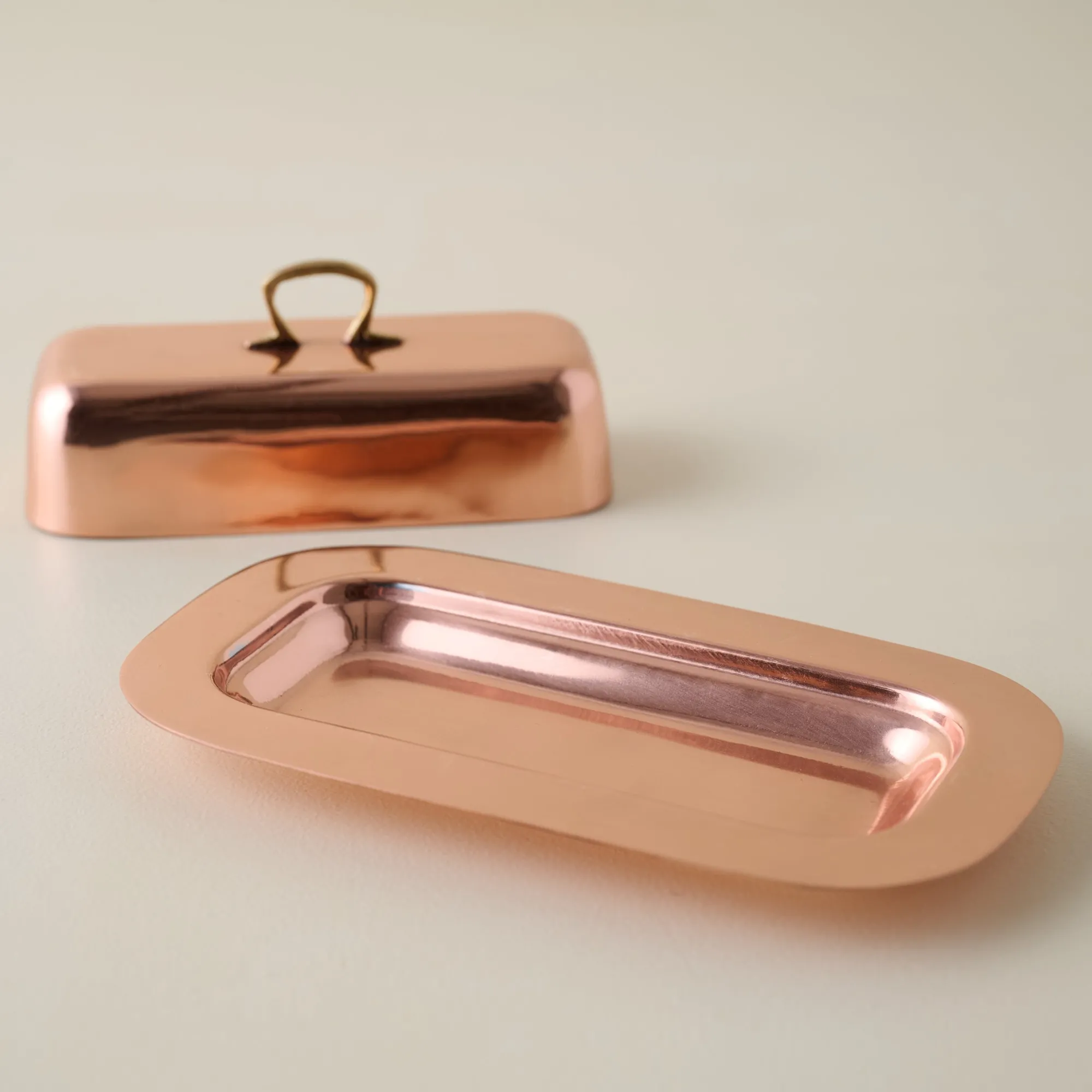 VND7371 True Home Decor Pvt Ltd Antique Copper Butter Dish