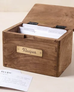 VND6622 ARVIND EXPO-CRAFTS Antiqued Wood Recipe Box