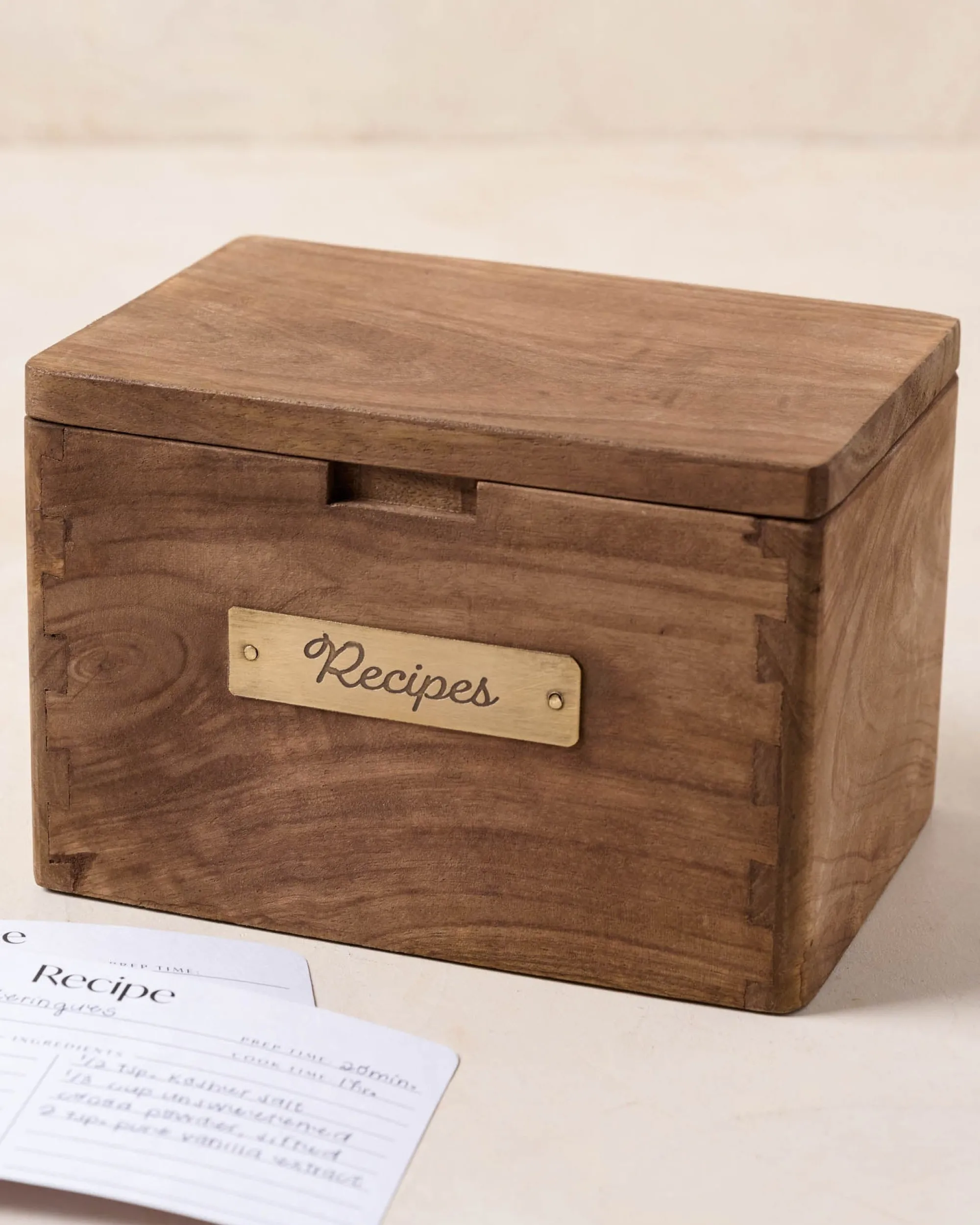 VND6622 ARVIND EXPO-CRAFTS Antiqued Wood Recipe Box