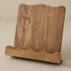 VND6622 ARVIND EXPO-CRAFTS Antiqued Wood Scalloped Cookbook Holder