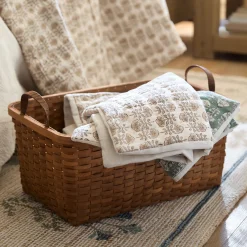 VND0092 Melrose International, LLC Antique Inspired Woven Harvest Basket