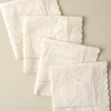 VND6843 KARUR GOLDLINE EXPORTS LLP Antique White Eyelet Napkin Set of Four