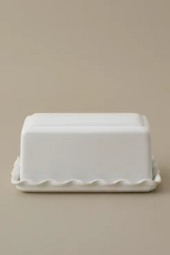 VND7817 FOXSTONE DEVELOPMENT CO.,LTD Antique White Margaret Butter Dish