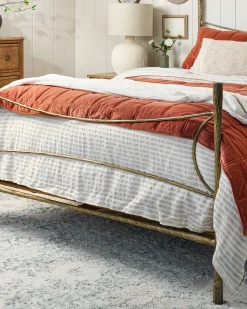 VND7018 Makerspalm, LLC Antique White + Oatmeal Stripe Linen Cotton Duvet Cover
