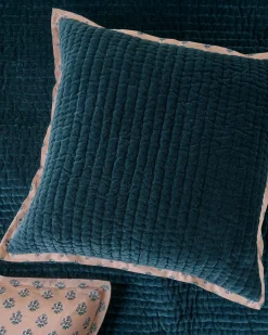 VND8328 FA HOME AND APPAREL PVT LTD Audrey Velvet Block Print Sham - Magical Forest