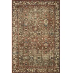 VND0086 Loloi Inc Banks Brick Ivory Rug