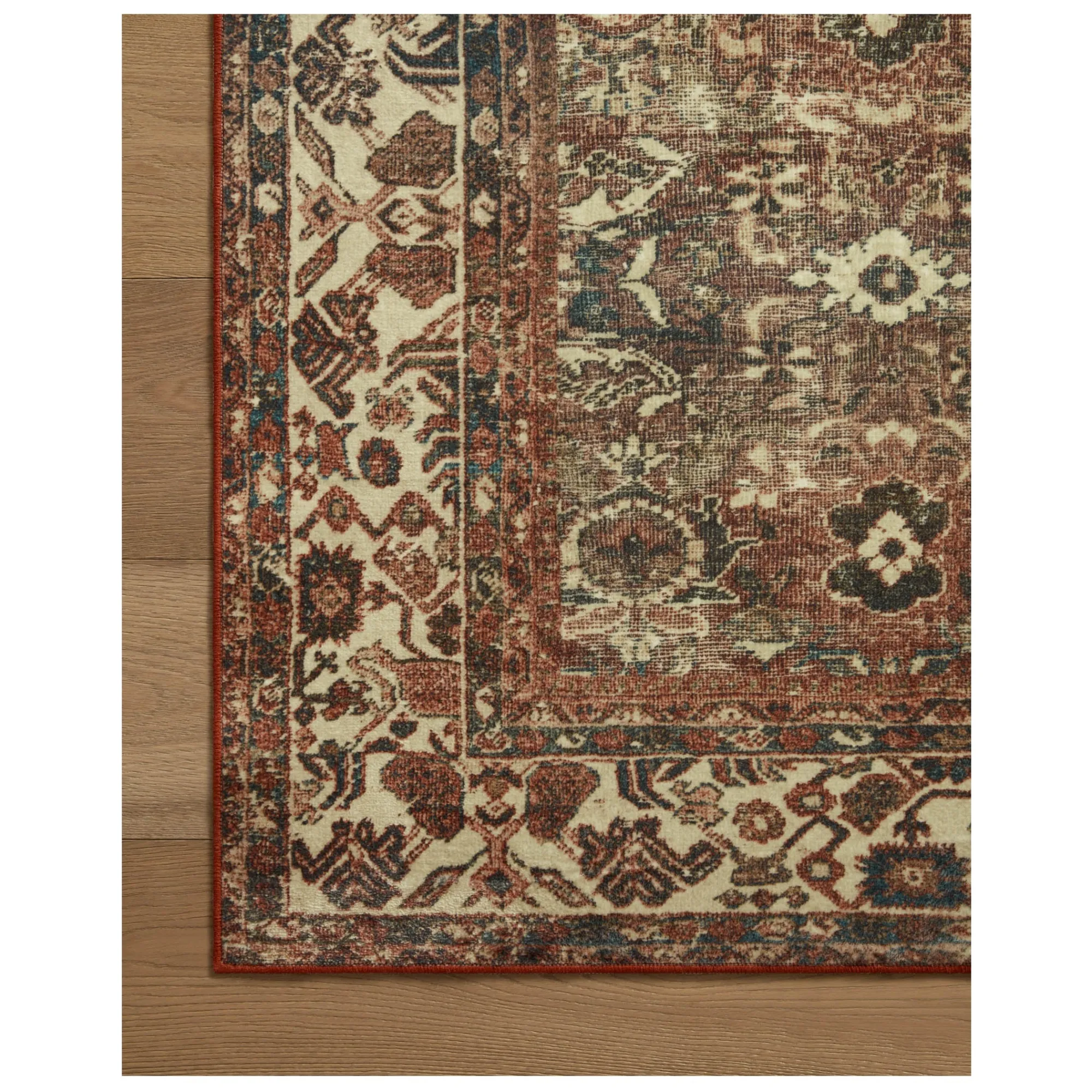 VND0086 Loloi Inc Banks Brick Ivory Rug
