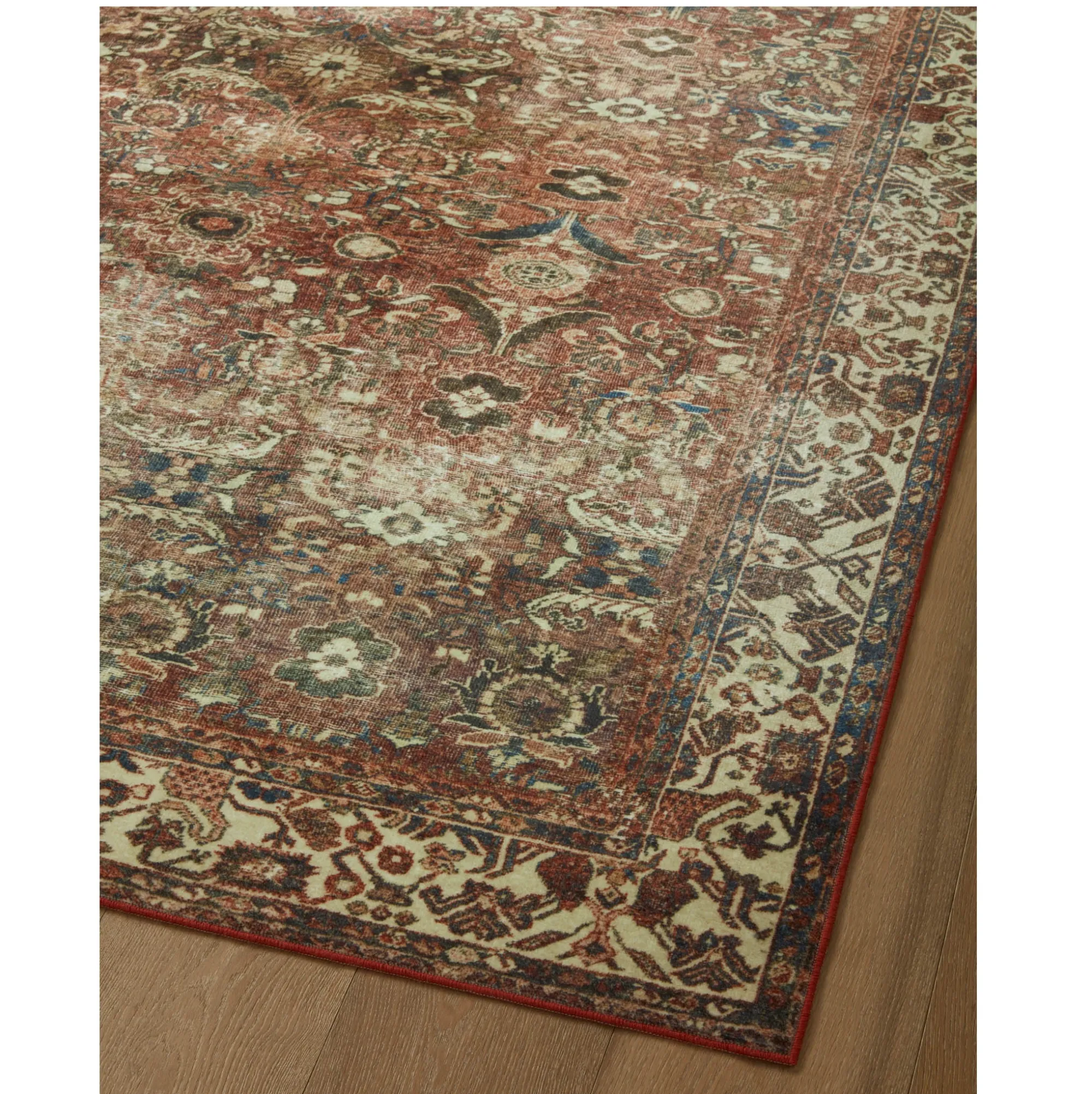 VND0086 Loloi Inc Banks Brick Ivory Rug