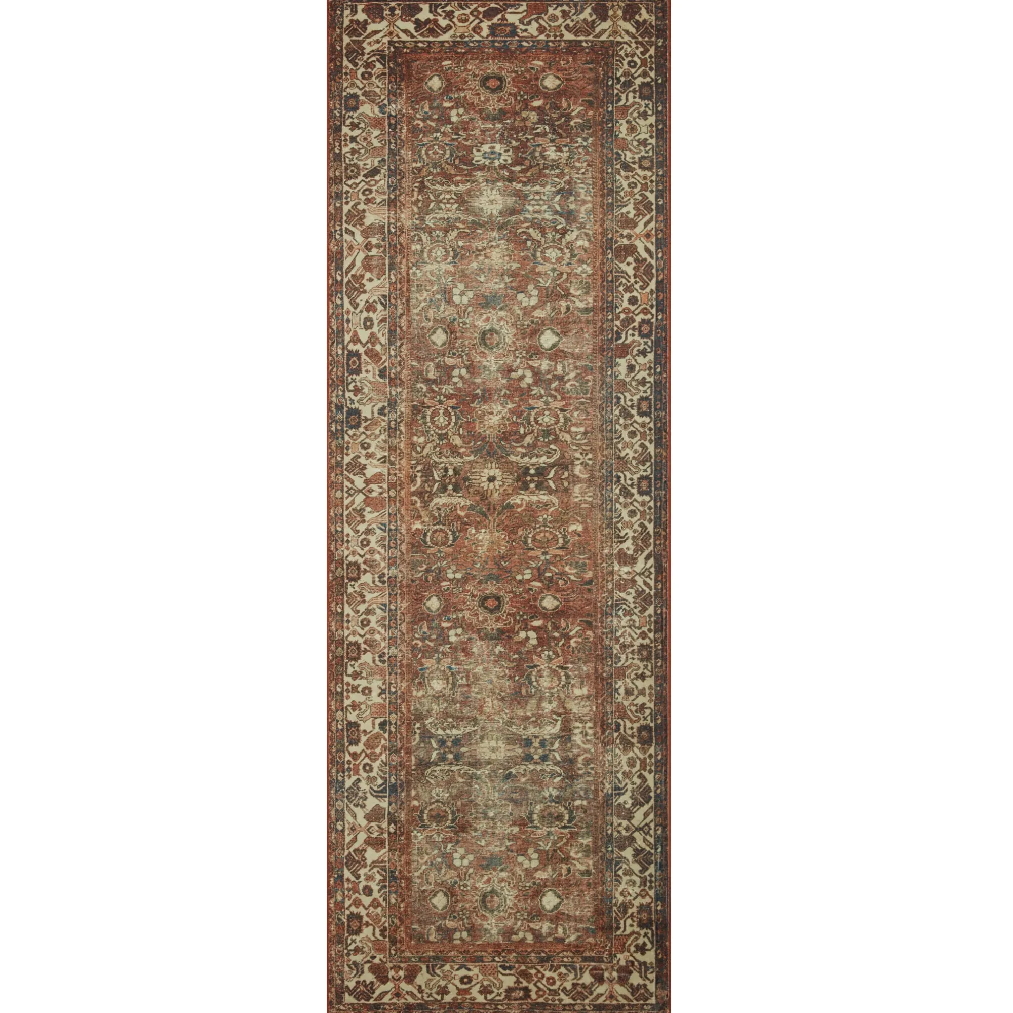 VND0086 Loloi Inc Banks Brick Ivory Rug