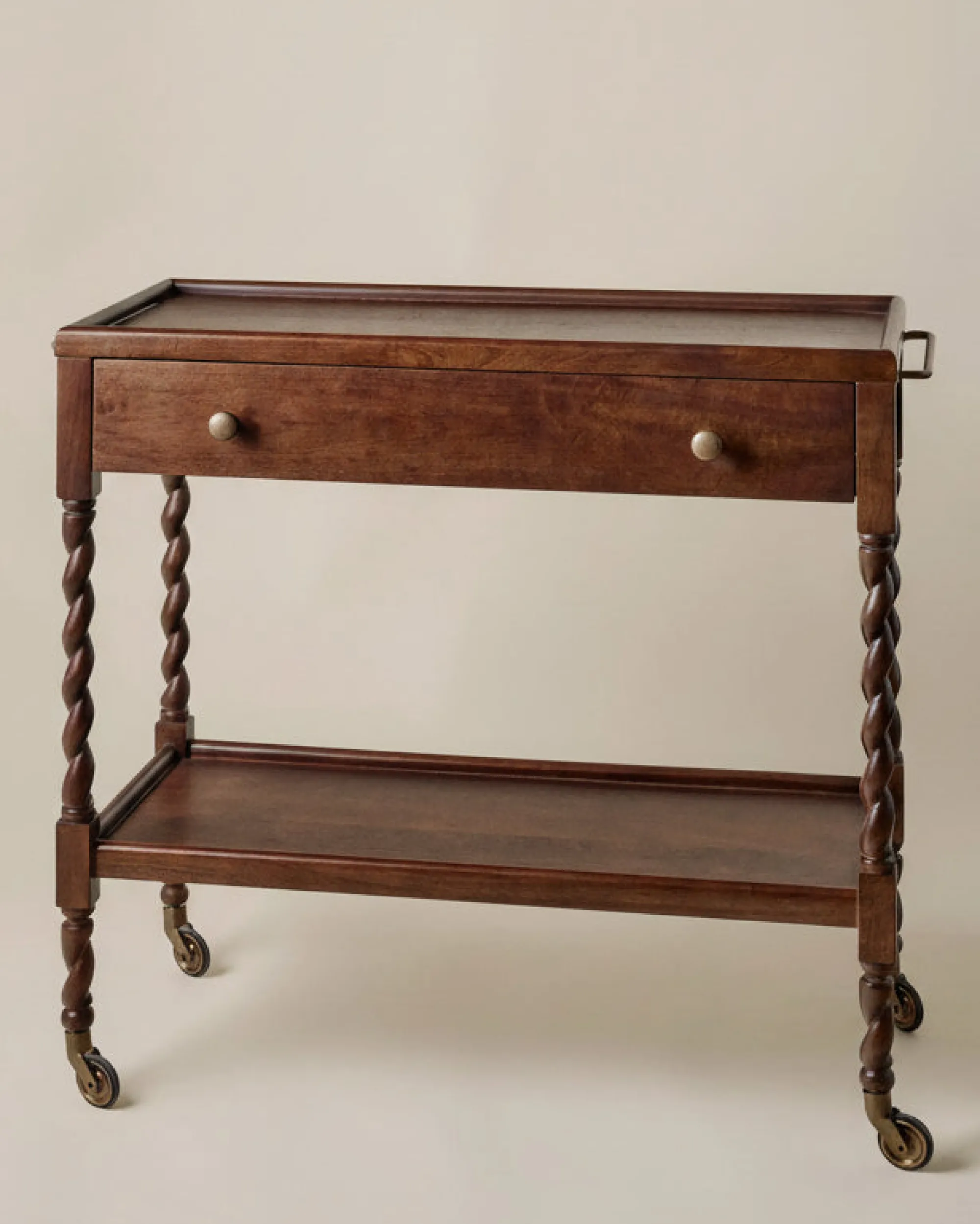 VND8329 Craftmachine India Pvt Ltd Barley Twist Bar Cart
