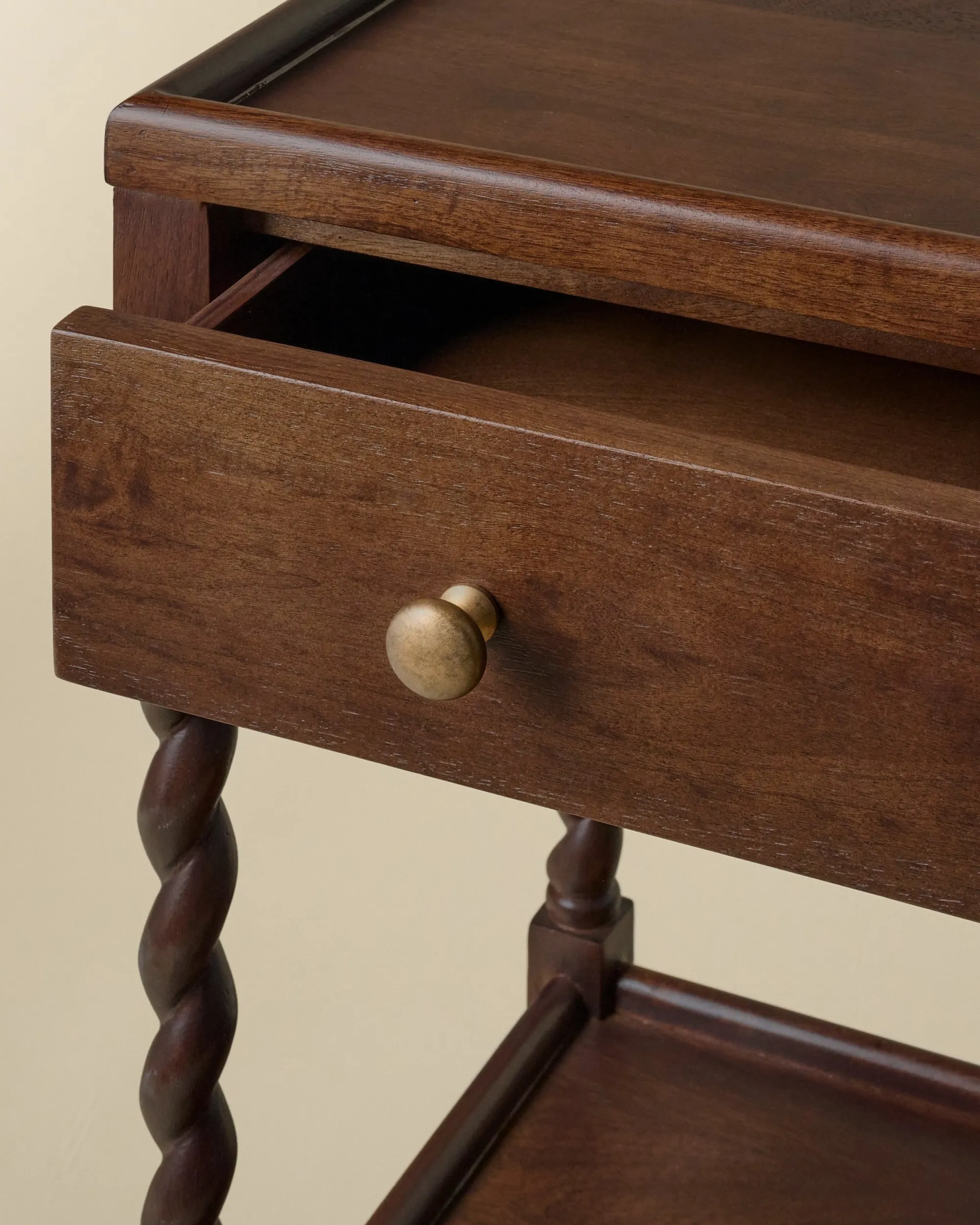 VND8329 Craftmachine India Pvt Ltd Barley Twist Bar Cart