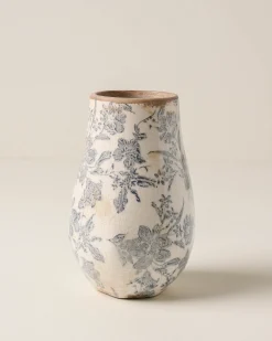 VND0078 K & K Interiors, Inc. Black and White Distressed Vase