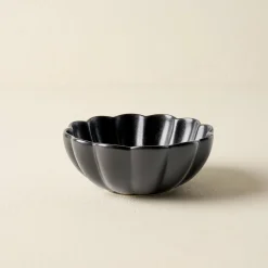 VND0092 Melrose International, LLC Black Scalloped Cereal Bowl