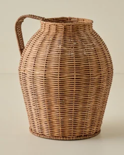 VND0092 Melrose International, LLC Blake Woven Rattan Jug Vase