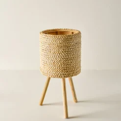 VND0092 Melrose International, LLC Bleached Woven Plant Stands