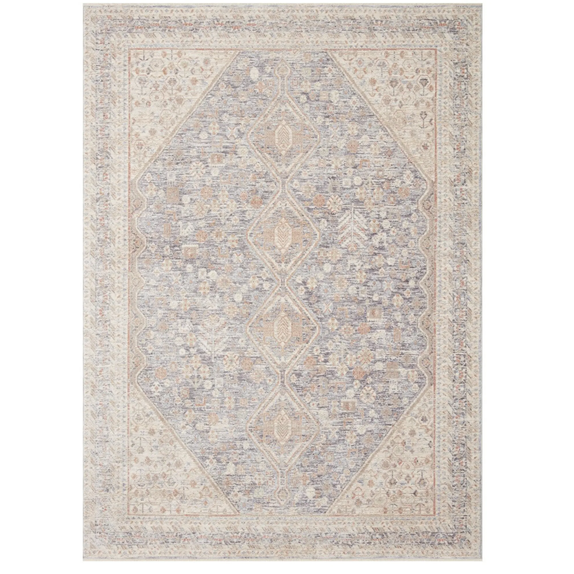 VND0086 Loloi Inc Carlisle Blue Ivory Rug