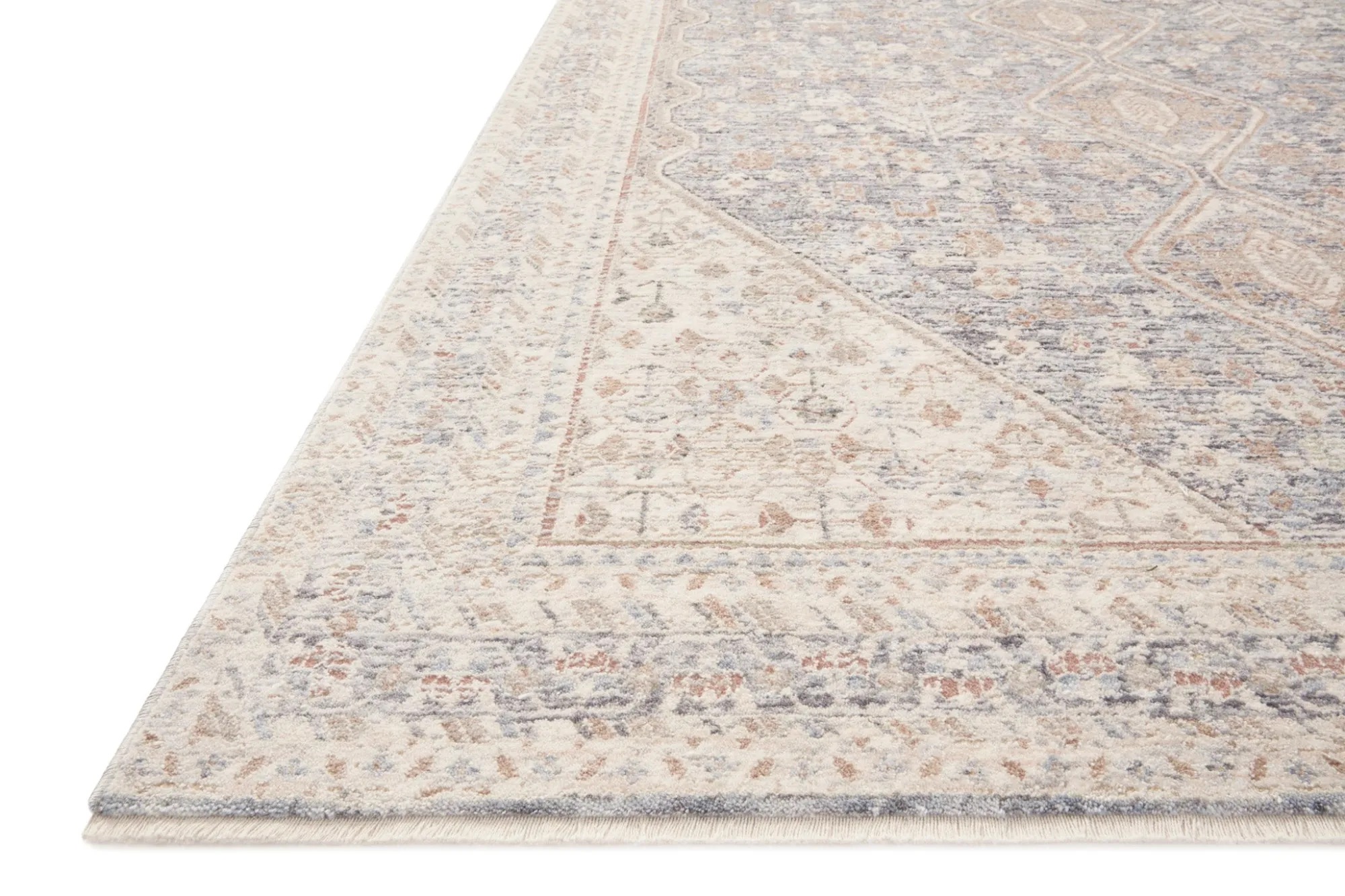 VND0086 Loloi Inc Carlisle Blue Ivory Rug