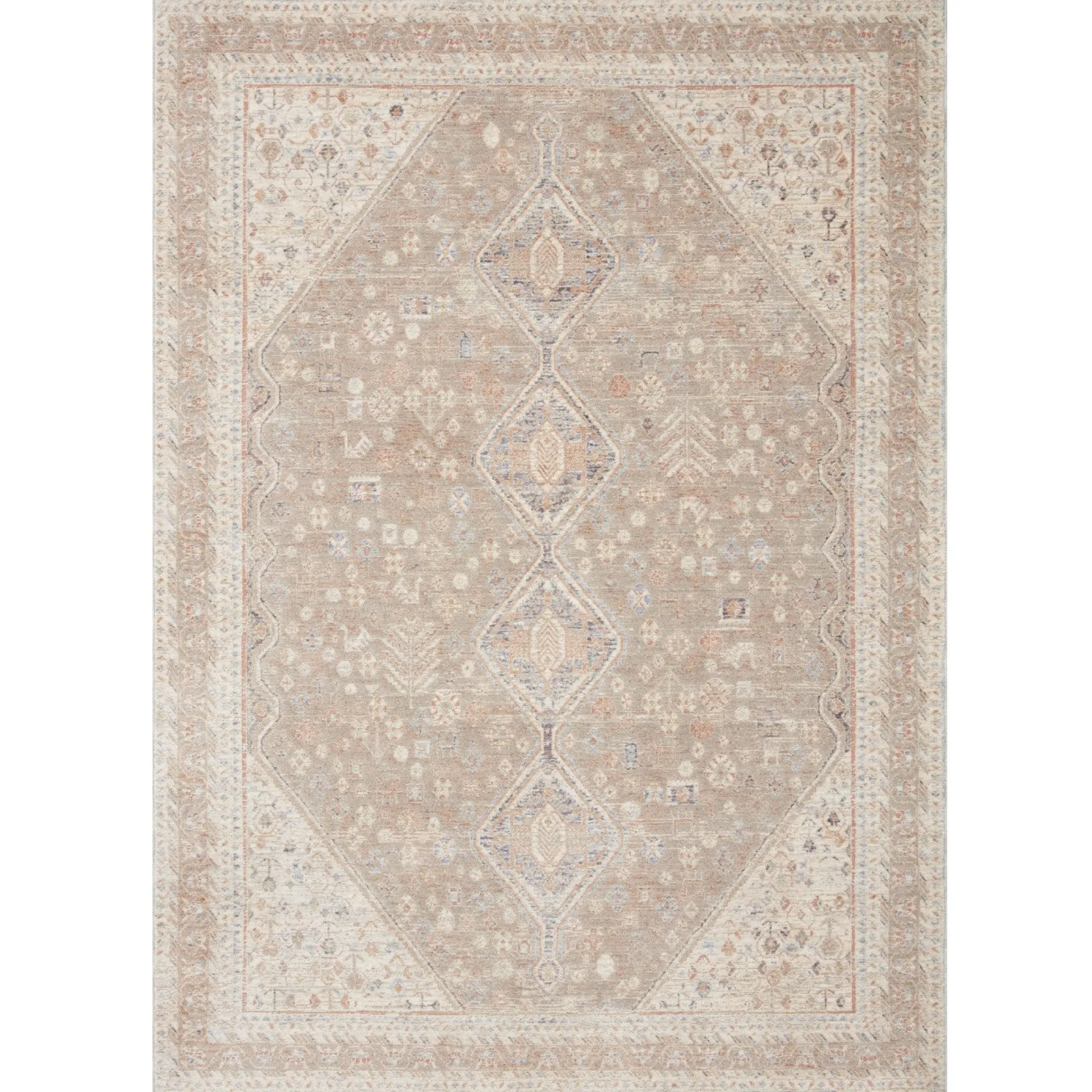 VND0086 Loloi Inc Carlisle Taupe Ivory Rug