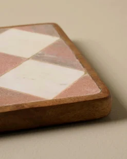 VND8336 SINGHANIA MARBLES PVT.LTD. Carmella Checkered Marble Trivet