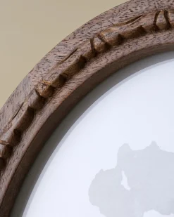 VND8122 R R INDUSTRIES Caroline Carved Wood Oval Photo Frame