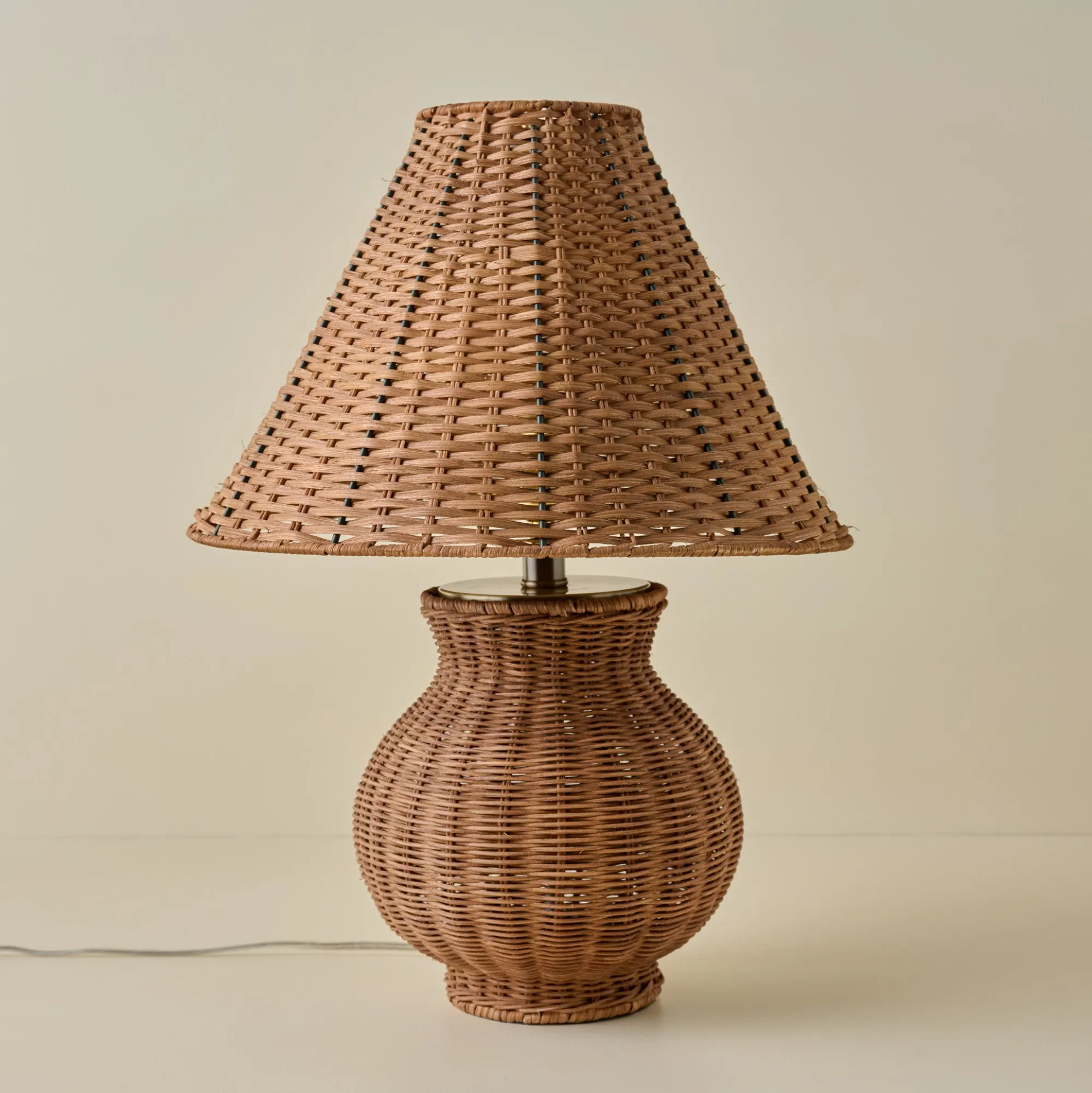 VND6475 StyleCraft Home Collection Cassie Rattan Table Lamp