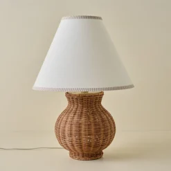 VND6475 StyleCraft Home Collection Cassie Rattan Table Lamp