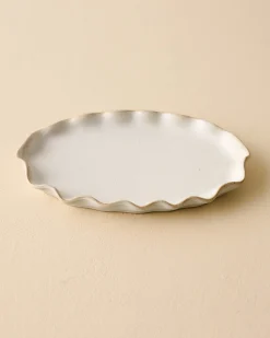 VND6562 Chaozhou Highland Crafts Company Ltd Ceramic Ruffled Tray