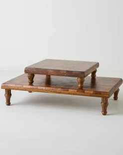 VND8933 B R Overseas Checkered Wood Riser