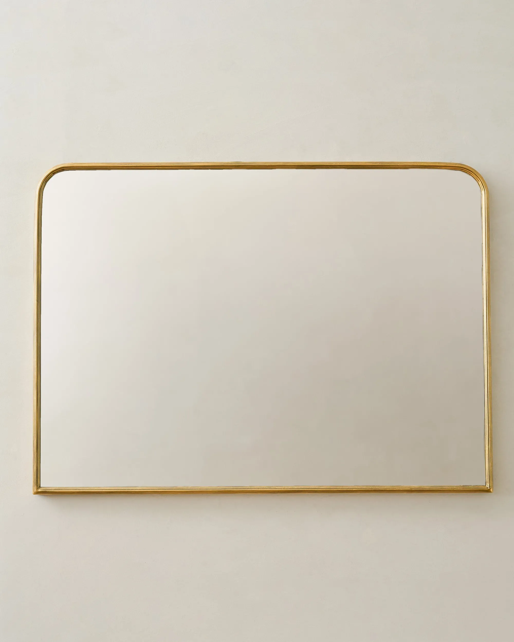 VND6561 FUJIAN BESTBUY ARTS&CRAFTS CO.,LTD. Collin Ribbed Brass Mantel Mirror