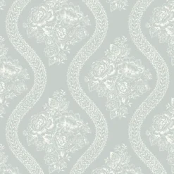 VND2730 York Wallcoverings Coverlet Floral Wallpaper