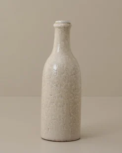 VND0092 Melrose International, LLC Cream Crackle Bottle Vase