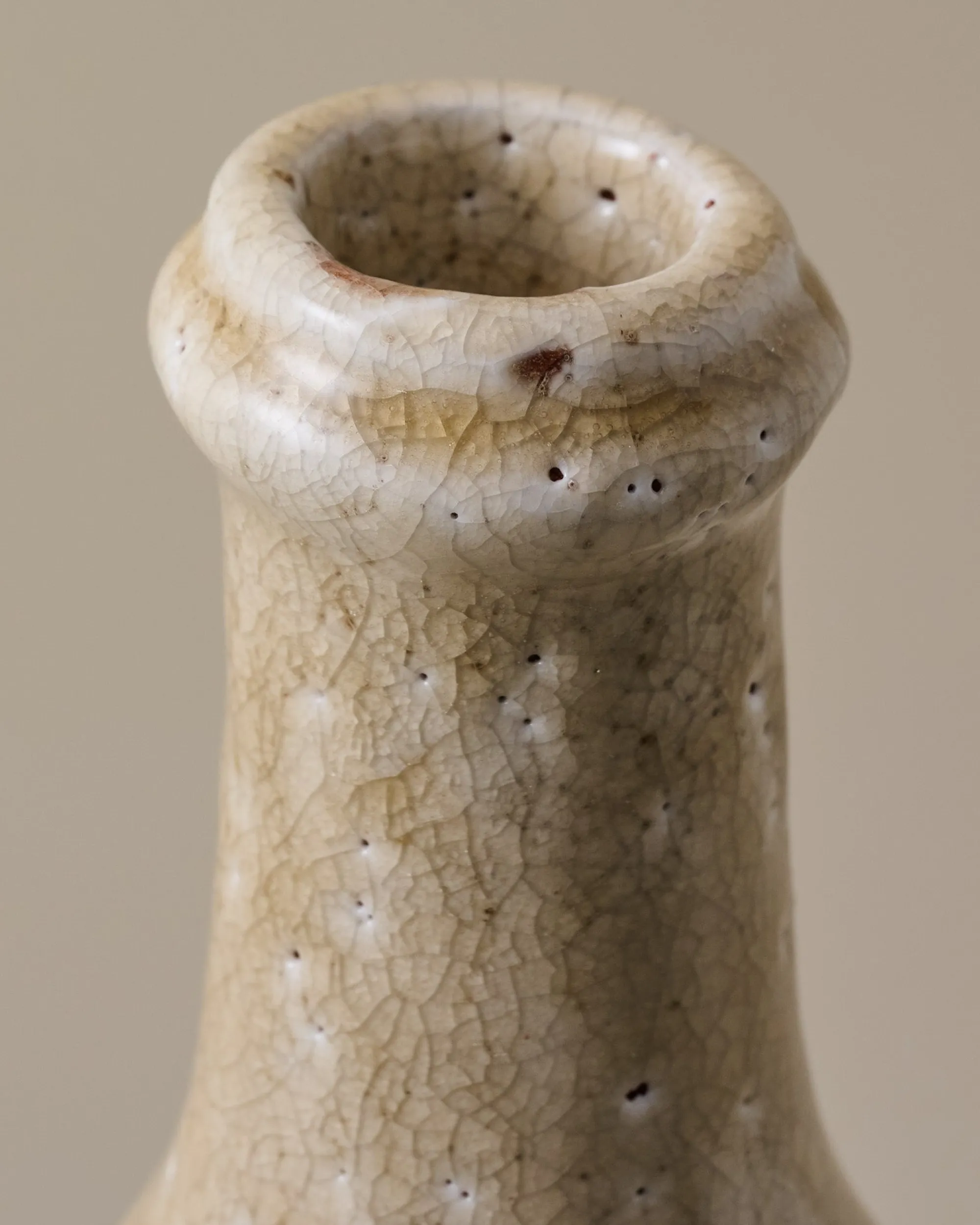 VND0092 Melrose International, LLC Cream Crackle Bottle Vase