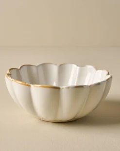 VND0092 Melrose International, LLC Cream Scalloped Cereal Bowl
