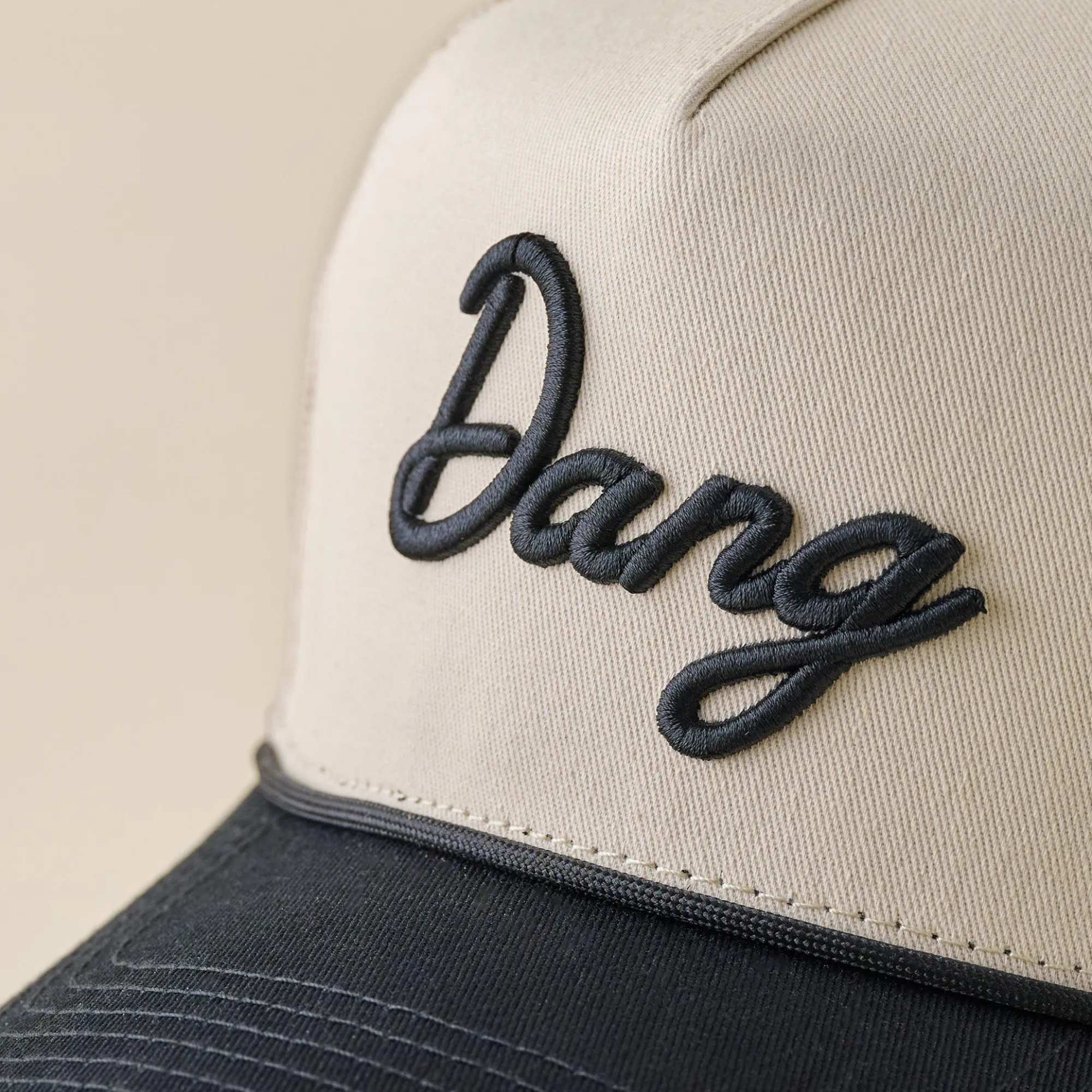 VND8673 Dirt Pile Creative LLC Dang Black and Cream Mesh Hat