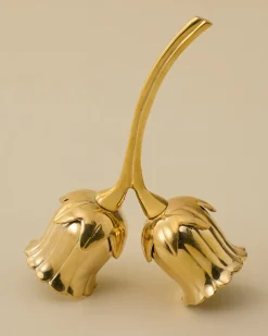 VND8550 FINE ARTS AND CRAFTS Double Tulip Brass Bell