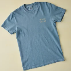 VND0179 Hole In The Roof Marketing Inc Dusty Boots Ice Blue Short Sleeve Shirt