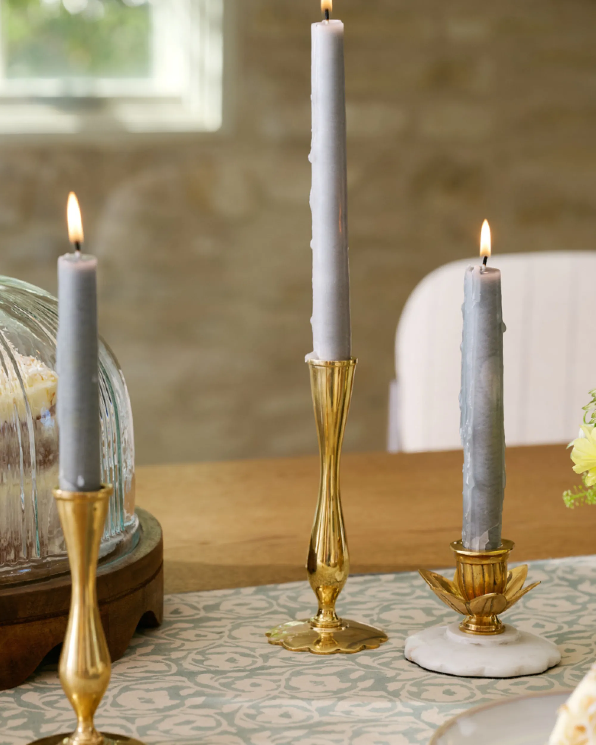 VND6624 GULATI EXPORTS Eden Solid Brass Tulip Taper Holder
