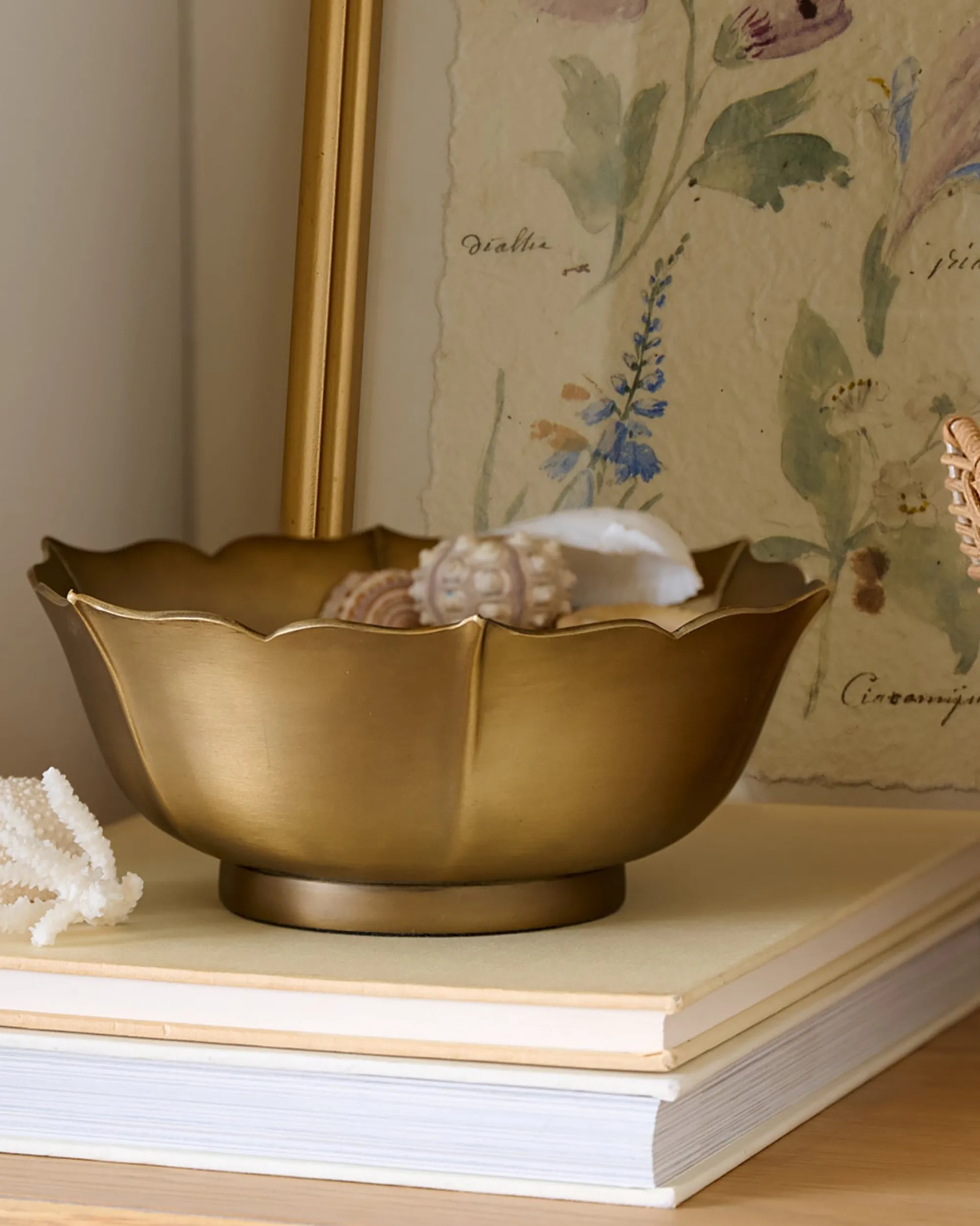 VND6624 GULATI EXPORTS Ellie Antiqued Brass Decorative Bowl