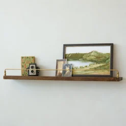 VND6622 ARVIND EXPO-CRAFTS Elliott Wood and Brass Picture Ledge
