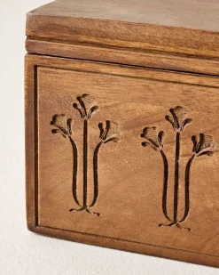 VND8122 R R INDUSTRIES Etched Wood Keepsake Box