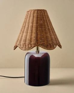 VND6475 StyleCraft Home Collection Farrah Table Lamp - Deep Burgundy
