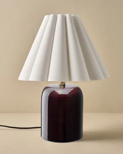 VND6475 StyleCraft Home Collection Farrah Table Lamp - Deep Burgundy