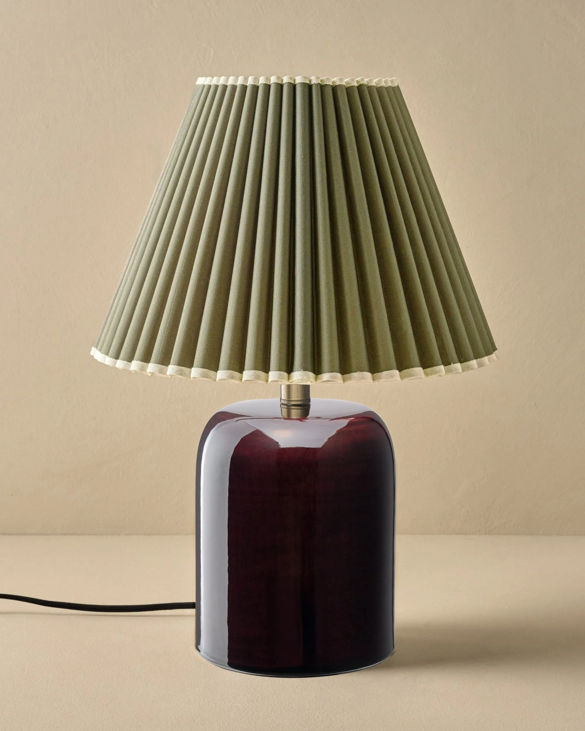 VND6475 StyleCraft Home Collection Farrah Table Lamp - Deep Burgundy