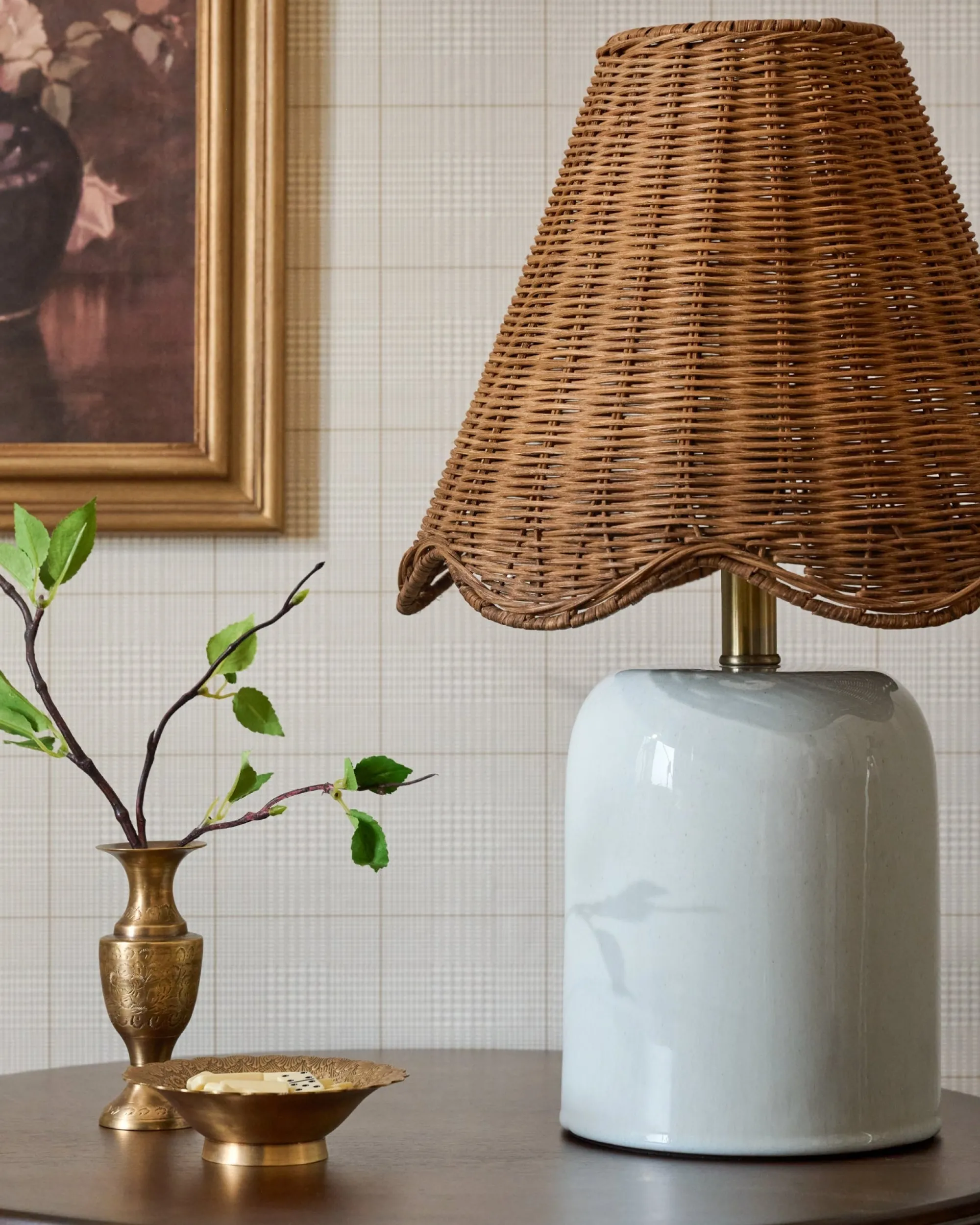 VND6475 StyleCraft Home Collection Farrah Table Lamp - Mist Blue