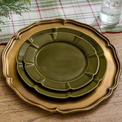 VND7817 FOXSTONE DEVELOPMENT CO.,LTD Fern Green Luna Scalloped Plate