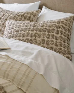 VND7018 Makerspalm, LLC Flora Block Print Pillow Sham - Natural