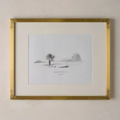 VND8122 R R INDUSTRIES Floral Antique Brass Picture Frame